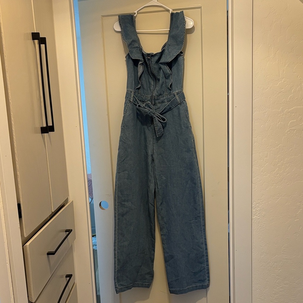 Tinseltown Women's Blue Denim Overalls